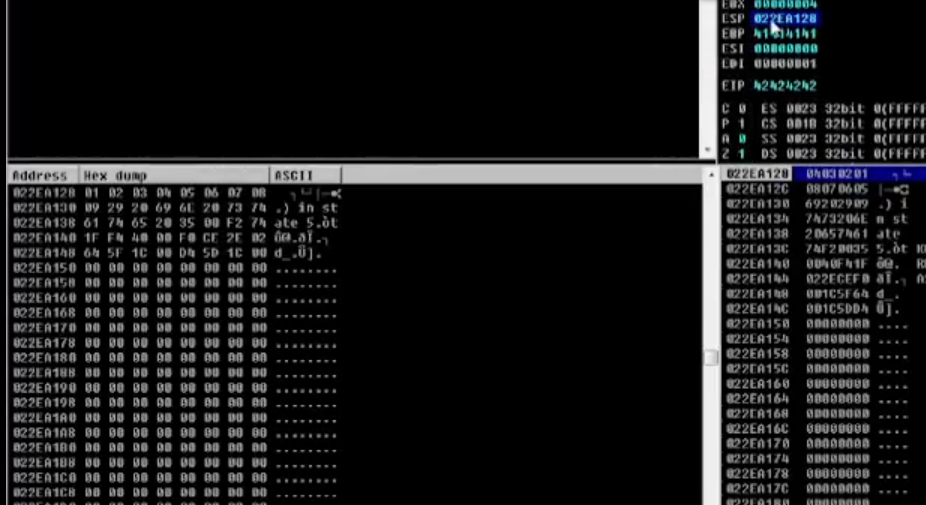 Localizar ESP en Immunity